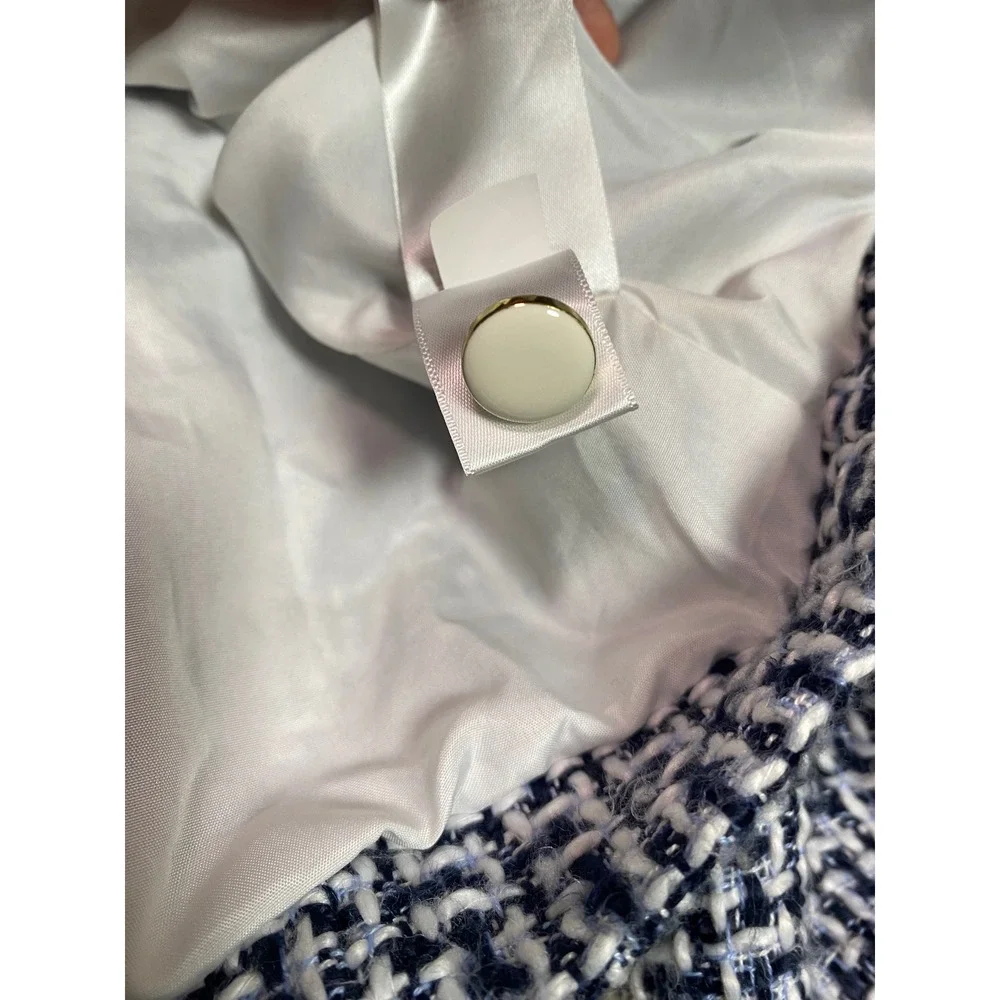 Janie and Jack Kids Navy White Tweed Dress and Matching Jacket Set Size 7 Preppy
